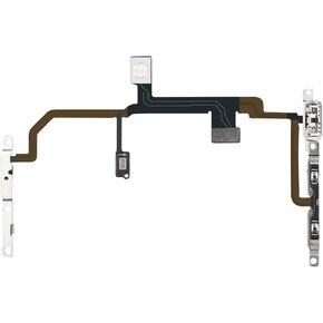 Power Volume Button On/Off Switch Repair Flash Light Flex Cable Replacement for iPhone 8 Plus Repair Mute Audio Control Fix Silent Connector Mic Assembly Metal Bracket for 8Plus