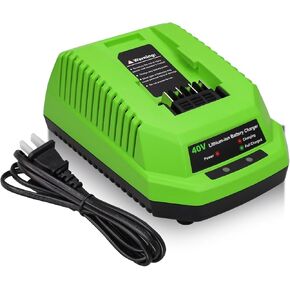2Ah 40 Volt 29482 Charger Replacement for Greenworks 40V Charger Compatible with Greenworks 40V Battery Lithium ion 29462 29472