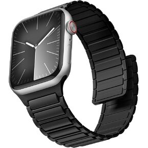 Witzon Magnetic Band Compatible with Apple Watch 45mm for Men 44mm 42mm 41mm 40mm 38mm 49mm Bands Women, Sport Silicone Strap Strong Magnet Link Wristband for iWatch Series 9 8 7 6 5 4 3 1 SE Ultra 2