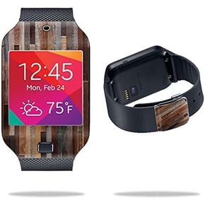 MightySkins Skin Compatible with Samsung Galaxy Gear 2 Neo Smart Watch Cover Skins Sticker Watch Woody