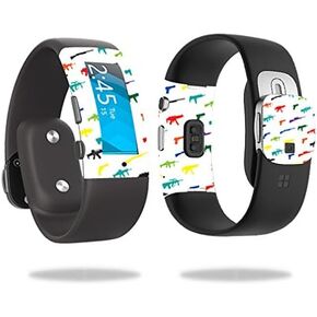 MightySkins Skin Compatible with Microsoft Band 2 Cover Skins Sticker Watch Fun Guns