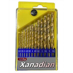 Deluxe Cobalt Drill Bit Set (1/16-1/4 Inch, 13 Pack), M35 High Speed ​​Steel Twist Drill Bits for Stainless Steel/Hard Metal/Cast Iron/Plastic and Wood