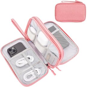 ProCase Electronics Organizer Travel Case, Portable Tech Cable Organizer Bag, Charger Organizer Case Pouch for Travel Accessories, Electronics, Power Bank, Wire -Black