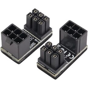 2 Pack Down Right Angle USB 3.0 19-pin Connector 90 Degree 19Pin/20Pin 3.0 USB Female to Male Extension Power Adapter Board for Desktop Motherboard Internal Header Adapter(Down/Blue-20Pin)