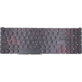Replacement Keyboard for Acer Predator Helios 300 PH315-52 PH315-53 PH317-53, Nitro 5 AN515-43 AN515-54 AN515-55 AN517-51 AN517-52 AN515-54-51M5 AN515-54-54W2 Laptop Red Frame with Backlit US Layout