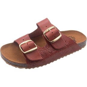 Fiesta Brands Mexican Huaraches Sandals for Women, 2 Strap Buckle, Adjustable, Arch Support, Non-Slip Rubber Sole