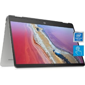 HP Chromebook Plus x360 14 inch Laptop, FHD Touchscreen, Intel Core i3-N305, 8 GB RAM, 128 GB UFS, Intel UHD Graphics, Chrome OS, 14b-cd0010nr (2024)