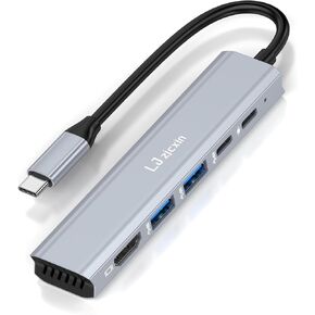 USB-C Hub (5-in-1) with 4K HDMI Display, 5Gbps - and 2 5Gbps USB-A Data Ports and for MacBook Pro, MacBook Air, Dell XPS, Lenovo Thinkpad, HP Laptops and More