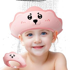 Kids Shower Cap,Soft Kids Hair Washing Shield for 1-10 Years Old Toddlers Adjustable Shower Visor for kids,Baby Bath visor Protect Baby's Eyes and Ears,Cute Lion Shape Make Baby Bath More Fun
