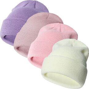 Baby Toddler Infant Winter Soft Knit Beanie Hats Set for Boys Girls 4 Packs in Saudi Arabia