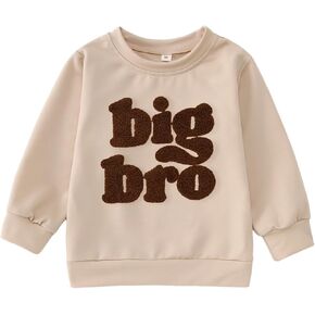 Big Bro Sweatshirt Toddler Baby Boy Big Brother Announcement Pullover Kid Crewneck Long Sleeve Casual Outfit