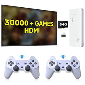 yepyuth Retro Game Console Stick with built in 30,000 Games, 4K HD Video Game Console Stick, Wireless Retro Game Console Retro Gaming Stick, Emulator Console Plug and Play Games for TV