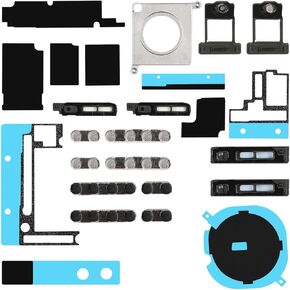 Complete Parts Kit for iPhone XR Bottom Loudspeaker AntiDust Net Replacement Rear Mic Camera Bracket Mesh with Repair Motherboard Heat Dissipation Protection Kit