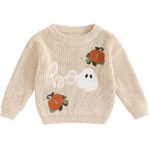 Baby Girl Knit Sweater Cute Long Sleeve Pullover Sweatshirt Tops Baby Fall Winter Festival Clothes