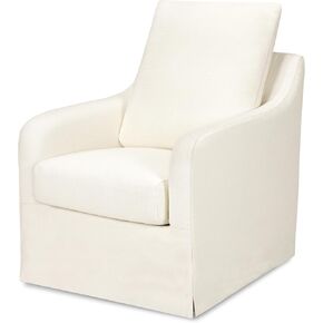 NAMESAKE Reese Swivel Glider in Chambray Eco-Linen, GREENGUARD Gold & CertiPUR-US® Certified