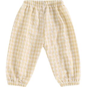 Toddler Checkered Pants Baby Girl Boy Elastic Waist Jogger Pants Kids Casual Plaid Trousers Infant Long Sweatpants in Saudi Arabia
