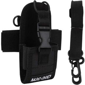 Universal Walkie Talkie Bag, Porable Walkie Talkie Two-Way Radio Nylon Lightweight Anti-wear Arm Bag with Armband, Portable Radio Holder Case Multi-Function for Two-Way Radio