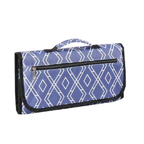 Baby Changing Mat Waterproof Nappy Changing Mat Portable Travel Change Mat with Wipes Pocket for Travel Outside (White)