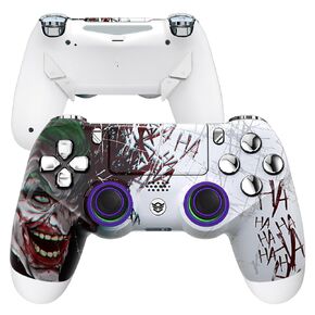 HEXGAMING NEW EDGE Wireless Controller Compatible with ps4-4 Back Buttons, 6 Profiles, Hair Triggers, Swappable Thumbsticks - Origin of Chaos