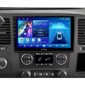 10.1 InchAndroid Car Stereo for Chevrolet Silverado GMC Sierra Yukon 2007-2013 Buick Enclave Wireless Apple CarPlay Auto 5G WiFi Bluetooth GPS Touch Screen Upgrade Radio QLED 4+64GB