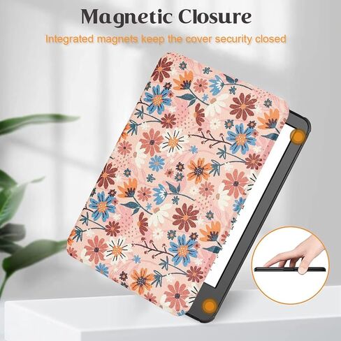 Case for 6" Kindle Paperwhite 5th/6th/7th Generation 2012-2016 | Durable PU Leather Case with Auto Sleep/Wake & Hand Strap for 6 inch Kindle Paperwhite 5th/6th/7th Generation, Floral in Saudi Arabia