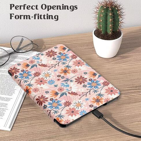 Case for 6" Kindle Paperwhite 5th/6th/7th Generation 2012-2016 | Durable PU Leather Case with Auto Sleep/Wake & Hand Strap for 6 inch Kindle Paperwhite 5th/6th/7th Generation, Floral in Saudi Arabia