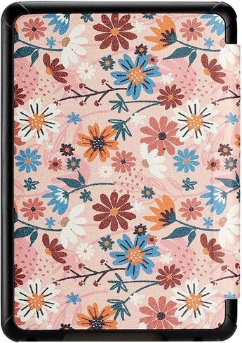 Case for 6" Kindle Paperwhite 5th/6th/7th Generation 2012-2016 | Durable PU Leather Case with Auto Sleep/Wake & Hand Strap for 6 inch Kindle Paperwhite 5th/6th/7th Generation, Floral in Saudi Arabia