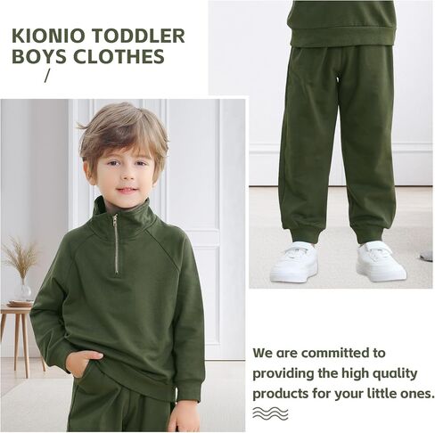 Toddler Baby Boy Clothes Fall Winter Outfits Baby Zipper Sweatshirt Jogger Pants Set Solid Color Kids Sweatsuits in Saudi Arabia