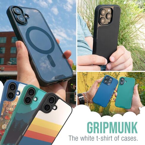 حافظة Smartish® iPhone 16 Pro المغناطيسية - Gripmunk متوافقة مع MagSafe [خفيفة الوزن + واقية] غطاء نحيف ورقيق مع بطانة من الألياف الدقيقة لهاتف Apple iPhone 16 Pro - Black Tie Affair in Kuwait