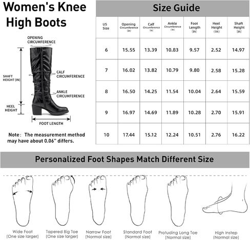 SelenePair Women's Knee High Boots Fashion Round Toe Buckle Strap Slouchy Mid Chunky Block Heel Boot in Saudi Arabia