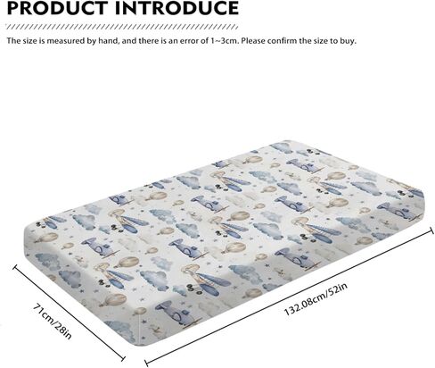Plane Clouds Crib Sheets, Plane Hot Air Balloon Baby Fitted Crib Sheet for Standard Crib and Toddler Mattress, Unisex Plane Mattress Sheet for Baby Boys Girls, Plane Print Baby Sheet for Crib-28 * 52 in Saudi Arabia