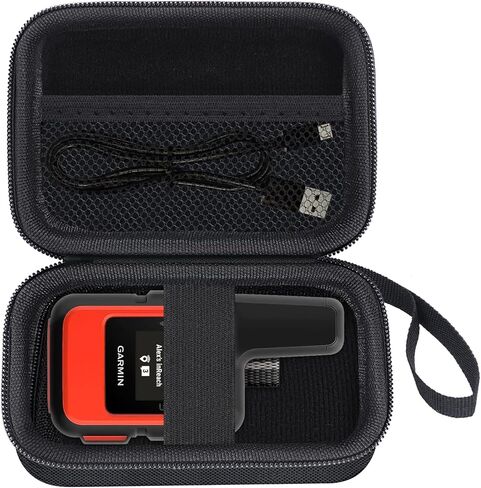 Hard Case for Garmin inReach Mini 2 / inReach Mini, Portable Satellite Communicator Handheld GPS Storage Bag with Accessories Pocket for Hiking, Travel, Camping - Black (CASE ONLY) in Saudi Arabia
