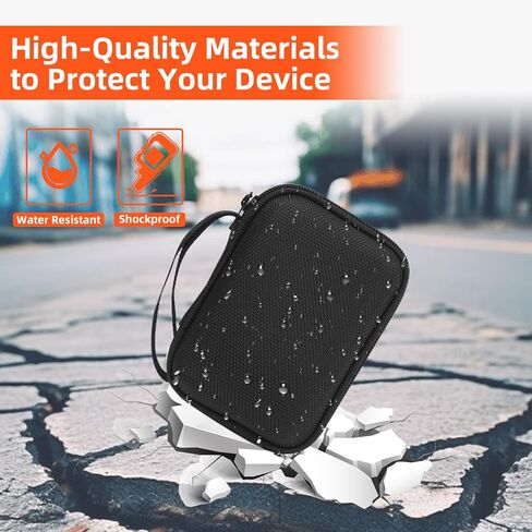 Hard Case for Garmin inReach Mini 2 / inReach Mini, Portable Satellite Communicator Handheld GPS Storage Bag with Accessories Pocket for Hiking, Travel, Camping - Black (CASE ONLY) in Saudi Arabia