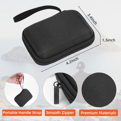 Hard Case for Garmin inReach Mini 2 / inReach Mini, Portable Satellite Communicator Handheld GPS Storage Bag with Accessories Pocket for Hiking, Travel, Camping - Black (CASE ONLY) in Saudi Arabia