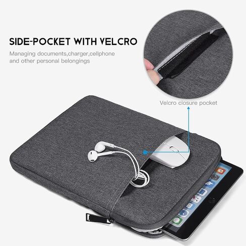 10 inch Tablet Sleeve Case for 11-in iPad Pro M4, iPad Air M4 M3 M2, A16 | Compatible with 10.2" 10.9" 10.5 inch 2026 iPad Pro/ Air, Fire Max 11/Kindle Fire HD 10, Galaxy Tab A9+, Fit Magic Keyboard in Kuwait