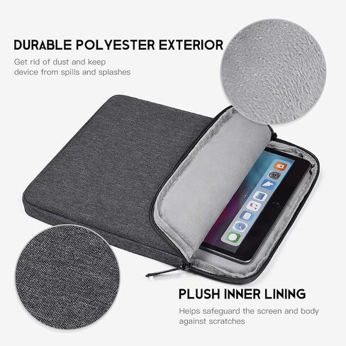 10 inch Tablet Sleeve Case for 11-in iPad Pro M4, iPad Air M4 M3 M2, A16 | Compatible with 10.2" 10.9" 10.5 inch 2026 iPad Pro/ Air, Fire Max 11/Kindle Fire HD 10, Galaxy Tab A9+, Fit Magic Keyboard in Kuwait