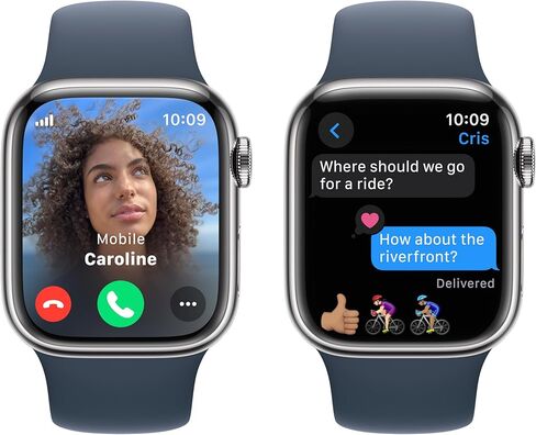Apple Watch Series 9 [GPS + Cellular 45mm] Smartwatch with (Product) RED Aluminum Case with (Product) RED Sport Band M/L. Fitness Tracker, ECG Apps, Always-On Retina Display in Saudi Arabia