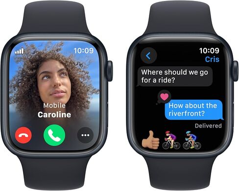 Apple Watch Series 9 [GPS + Cellular 45mm] Smartwatch with (Product) RED Aluminum Case with (Product) RED Sport Band M/L. Fitness Tracker, ECG Apps, Always-On Retina Display in Saudi Arabia
