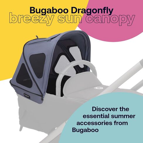 Bugaboo Dragonfly Breezy Sun Canopy Stroller Accessory with UPF 50+ Sun Protection and Ventilation Panels, Morning Pink in Saudi Arabia