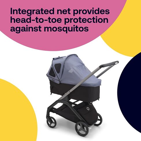 Bugaboo Dragonfly Breezy Sun Canopy Stroller Accessory with UPF 50+ Sun Protection and Ventilation Panels, Morning Pink in Saudi Arabia
