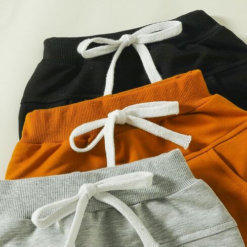 Toddler Baby Boys Girls Sweatpants 3 Pack Solid Color Elastic Waist Trousers Bottoms Casual Pants Multipacks Long Pants in Saudi Arabia