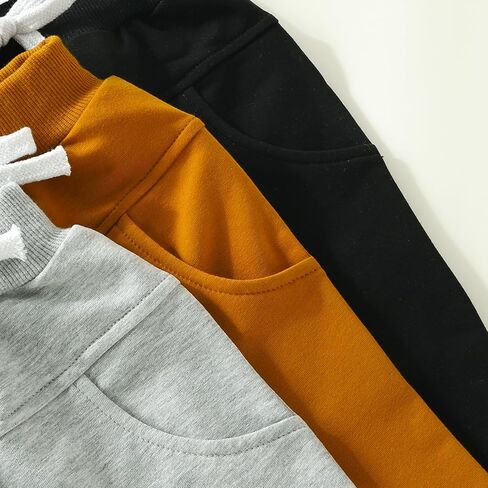 Toddler Baby Boys Girls Sweatpants 3 Pack Solid Color Elastic Waist Trousers Bottoms Casual Pants Multipacks Long Pants in Saudi Arabia