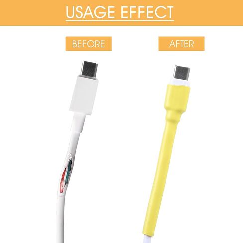 30 قطعة حامي الشاحن 8 سم حامي كابل الشاحن من النوع C Lightning Hdmi أنبوب الانكماش الحراري لكابل شحن كابل البيانات سلك إصلاح الكابل كم أنبوب تشكيلة حامي الكابل لشاحن الهاتف in Saudi Arabia