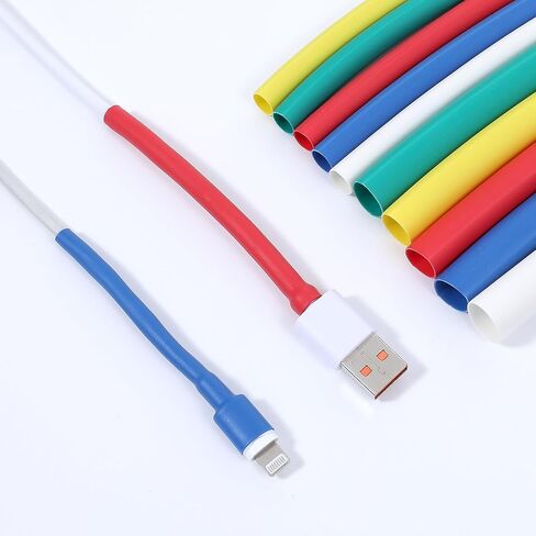 30 قطعة حامي الشاحن 8 سم حامي كابل الشاحن من النوع C Lightning Hdmi أنبوب الانكماش الحراري لكابل شحن كابل البيانات سلك إصلاح الكابل كم أنبوب تشكيلة حامي الكابل لشاحن الهاتف in Saudi Arabia
