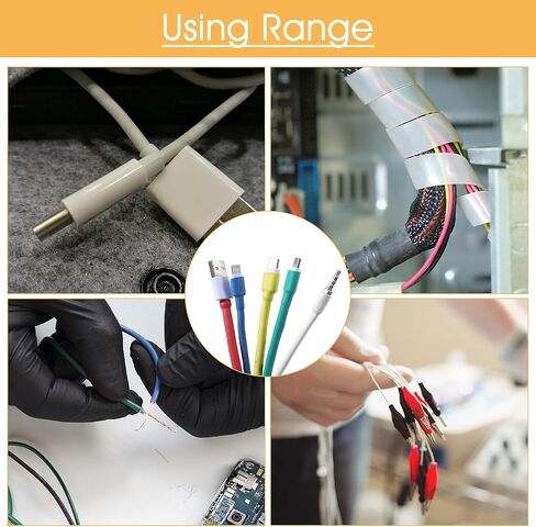 30 قطعة حامي الشاحن 8 سم حامي كابل الشاحن من النوع C Lightning Hdmi أنبوب الانكماش الحراري لكابل شحن كابل البيانات سلك إصلاح الكابل كم أنبوب تشكيلة حامي الكابل لشاحن الهاتف in Saudi Arabia