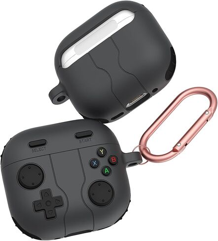 حافظة لطيفة متوافقة مع AirPods 4 مع خاصية إلغاء الضوضاء النشطة مع سلسلة مفاتيح، وحدة تحكم ألعاب الرسوم المتحركة الكرتونية، حافظة شحن لاسلكية من السيليكون الناعم المقاوم للصدمات in Saudi Arabia