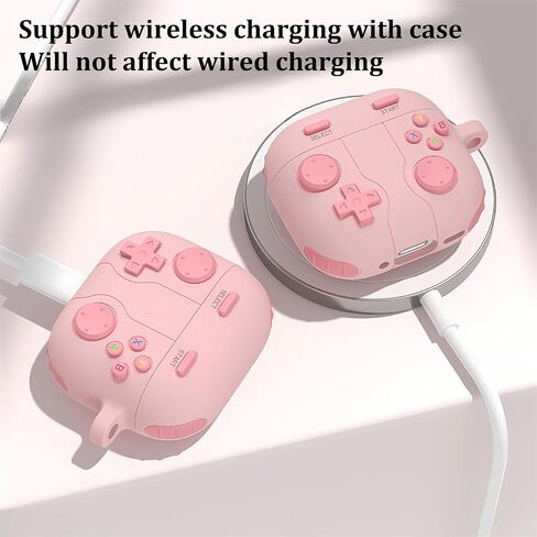 حافظة لطيفة متوافقة مع AirPods 4 مع خاصية إلغاء الضوضاء النشطة مع سلسلة مفاتيح، وحدة تحكم ألعاب الرسوم المتحركة الكرتونية، حافظة شحن لاسلكية من السيليكون الناعم المقاوم للصدمات in Saudi Arabia
