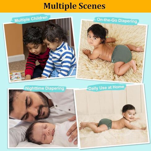 babygoal Halloween Cloth Diaper with Insert for Baby Boys and Girls 8-35lbs, Reusable Adjustable and Washable Nappy DBG98-B in Kuwait