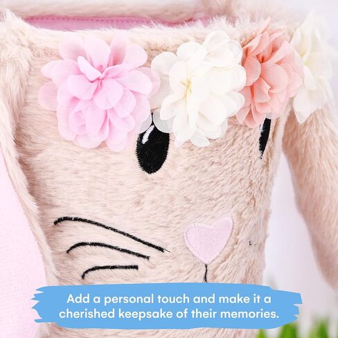 Homarden Plush Easter Bunny Basket for Kids - Cute Fluffy Easter Basket - Carry Around Girl's Basket - Adorable Easter Decoration for Home - Unique Basket for Toys and Candies - 6.6x7.8x7.8 in (Pink) in Saudi Arabia
