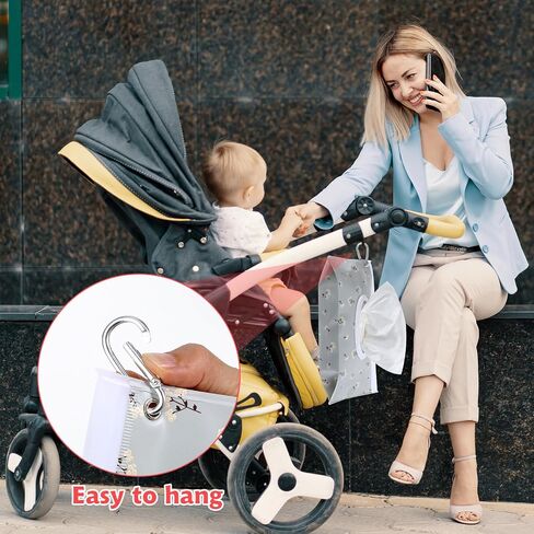 2Pcs Travel Wipes Case, 24cm *13.5cm Portable Wipes Dispenser with Carabiner Sealing Strip Closure Reusable Wipes Pouch for Daily and Travel Wipes(Little car, Little Dinosaur) in Saudi Arabia